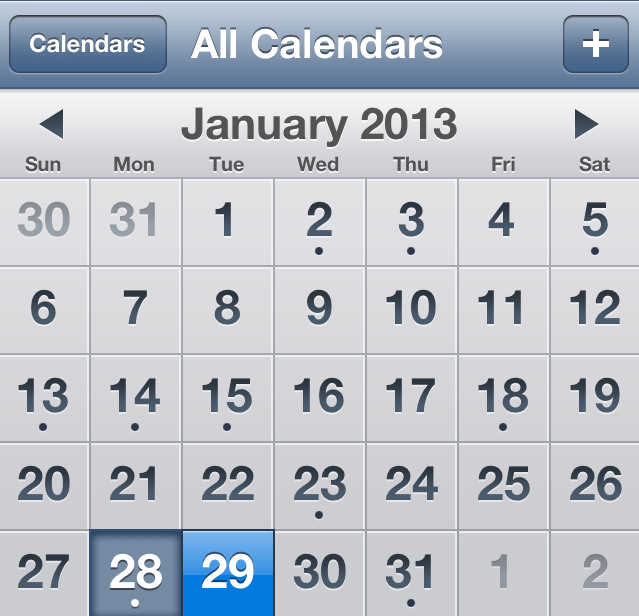 Half of the dots represent doctor's appointments, the other half involve food.