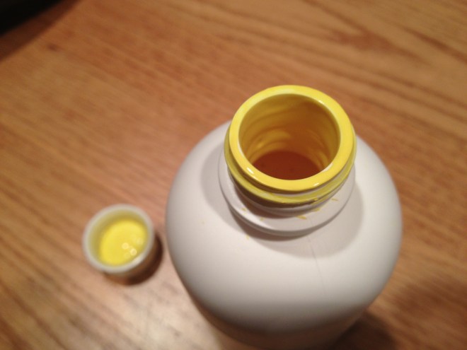 Yellow finger paint or medicine?  You decide.